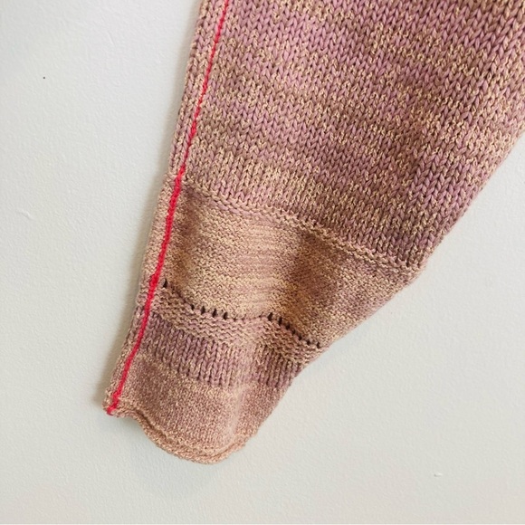 Free People for Revolve “Lemonade Stand” slightly cropped sweater in salmon. S - Picture 4 of 8